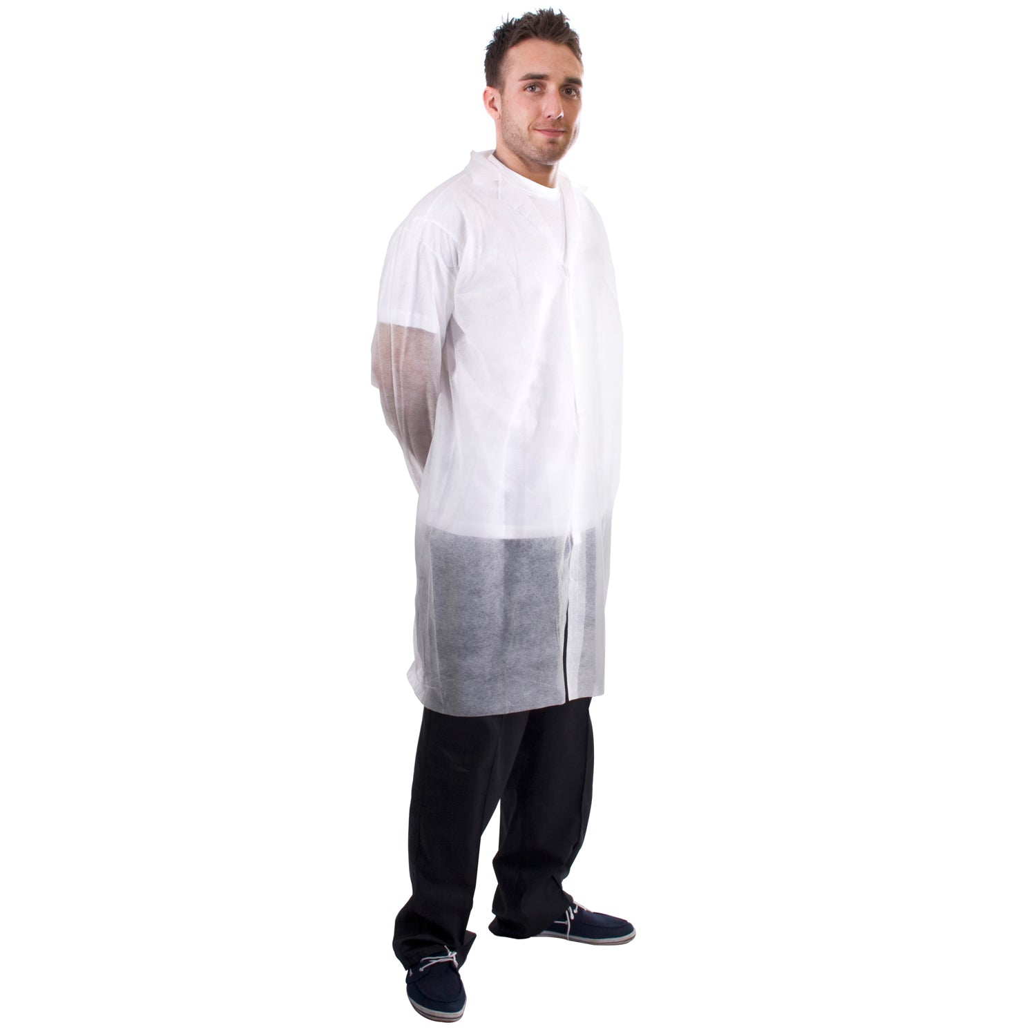 Supertouch Non Woven Visitor Coats - Velcro Fasteners - 50pieces