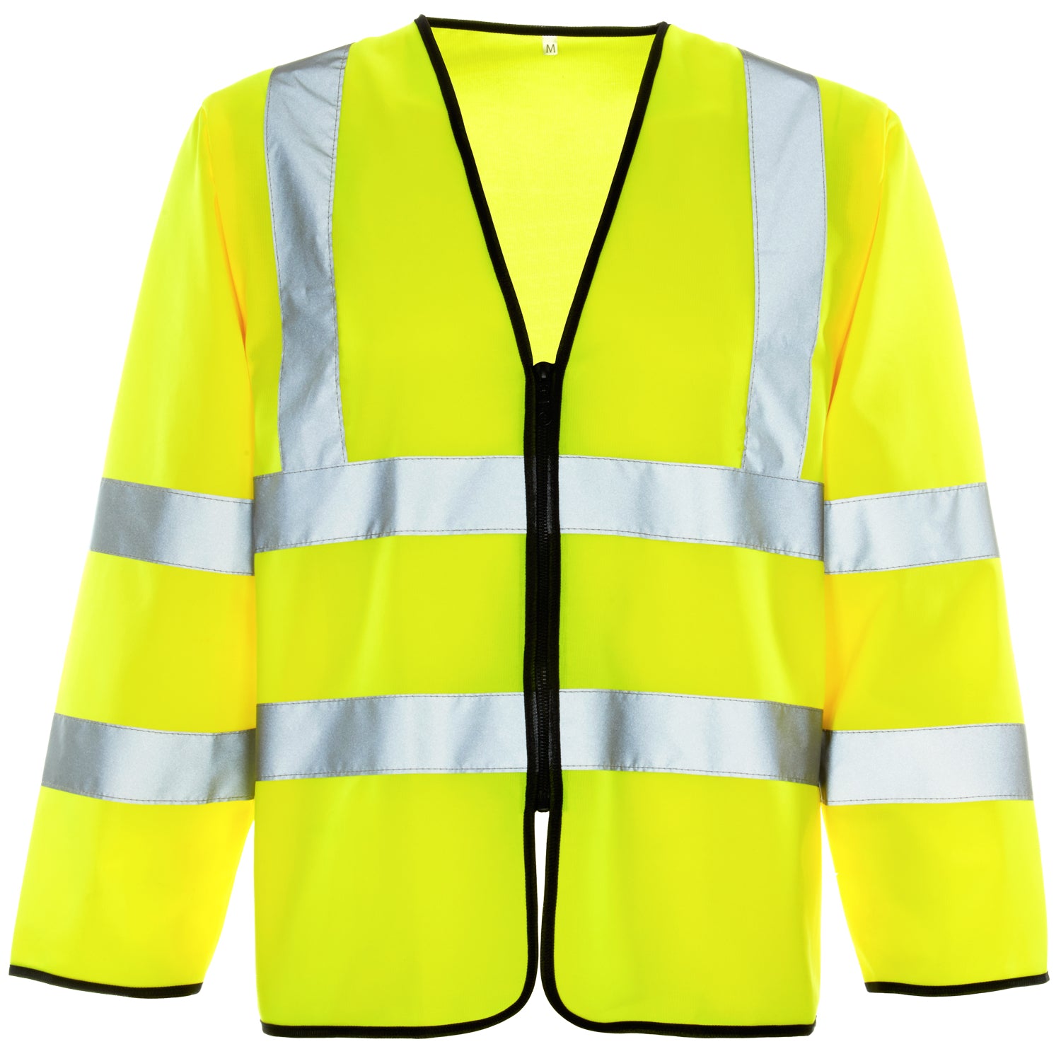 Hi Vis Long Sleeved Zipped Yellow Vest - Class 3
