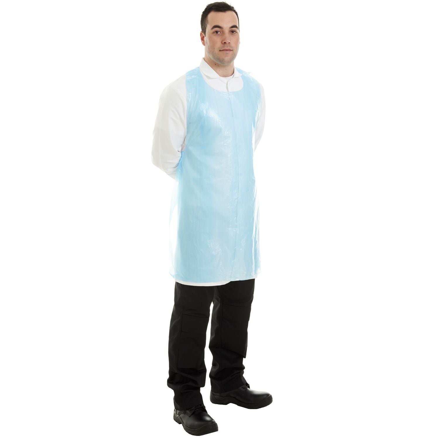 PE Disposable Apron On A Roll - 30mu Thick - 5 X Rolls Of 200 Per Case