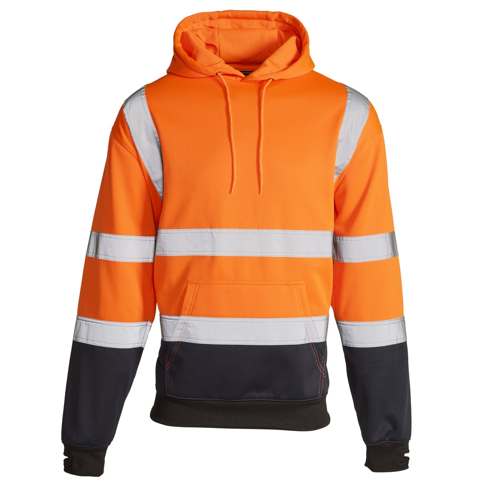 HI VIS 2 TONE HOODIE ORANGE/NAVY - Class 2