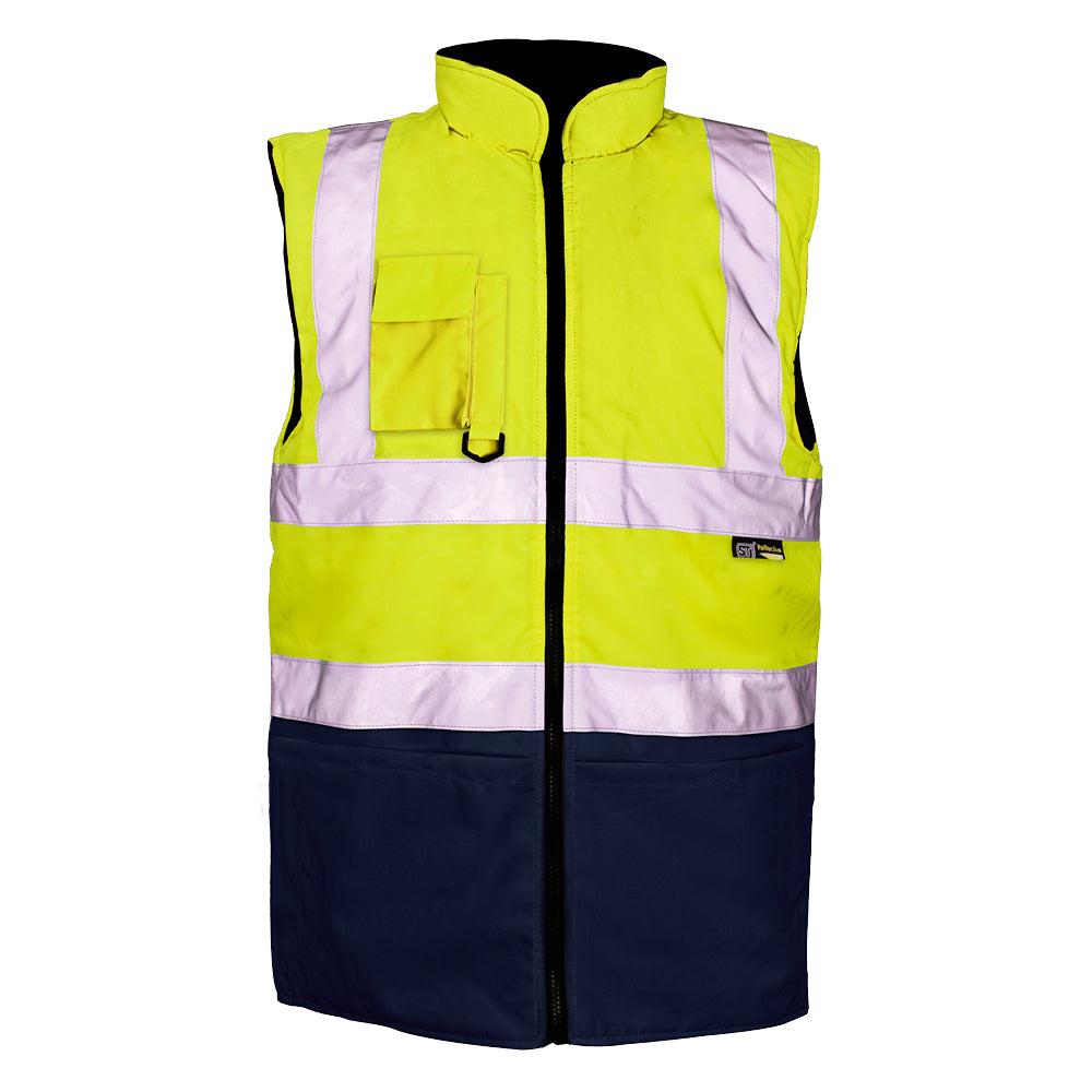 Hi Vis 2-Tone Bodywarmer – Yellow/Navy