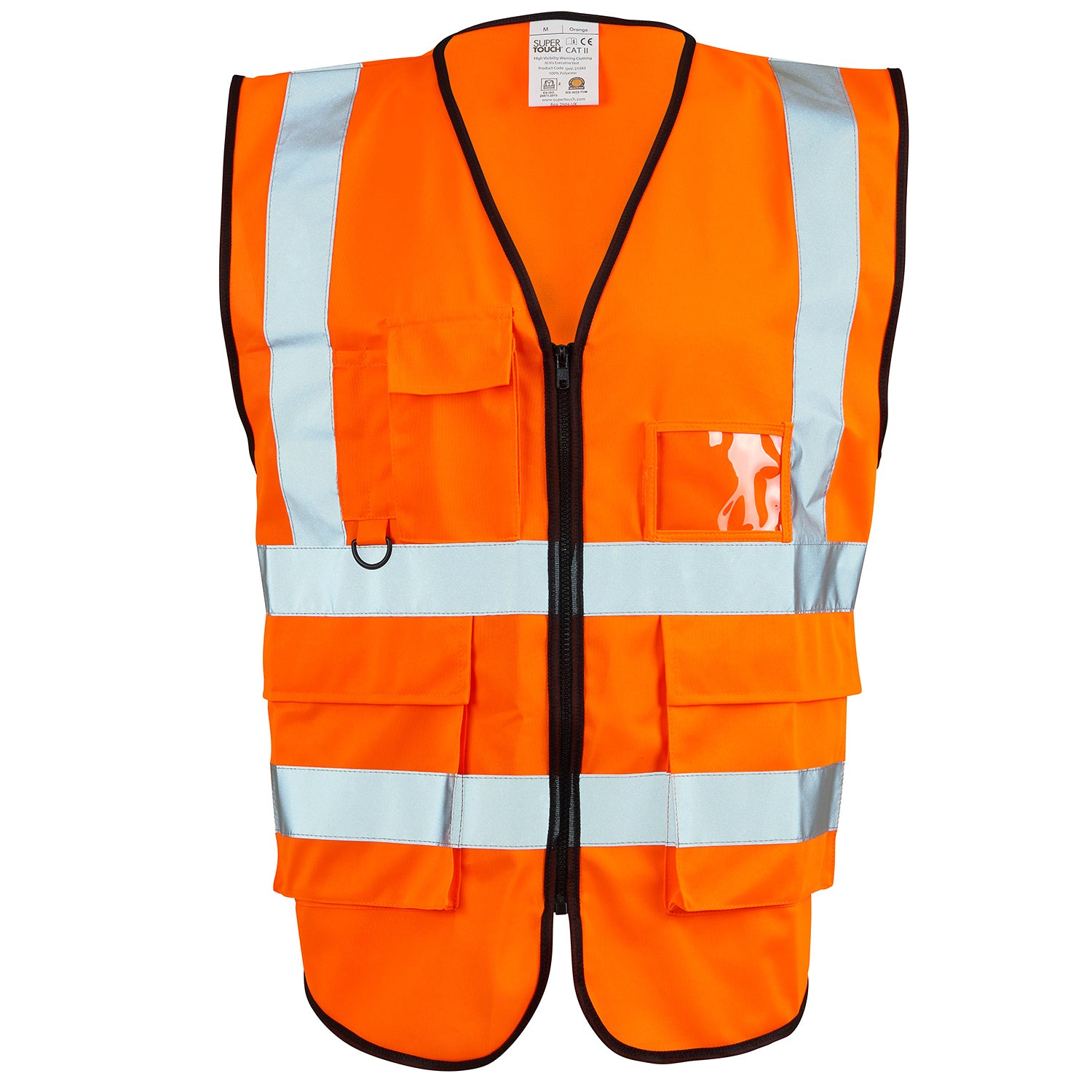 Hi Vis Executive Vest - Orange - With Zip - Class 2