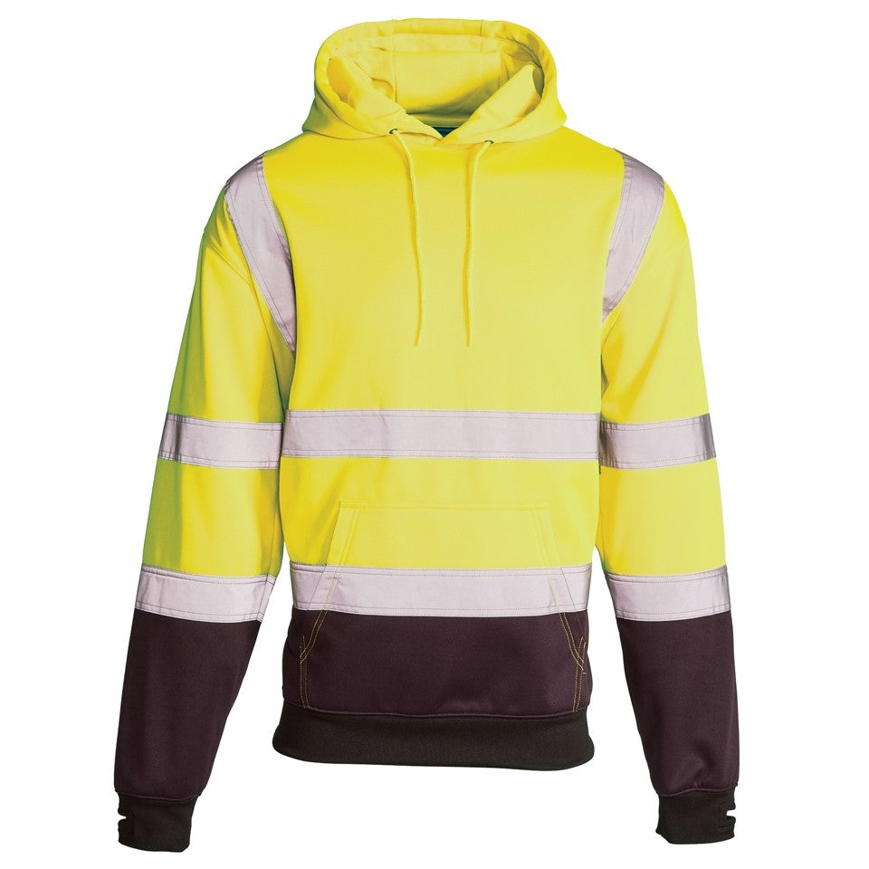 Hi Vis 2 Tone Hoodie Yellow/Navy - Class 2