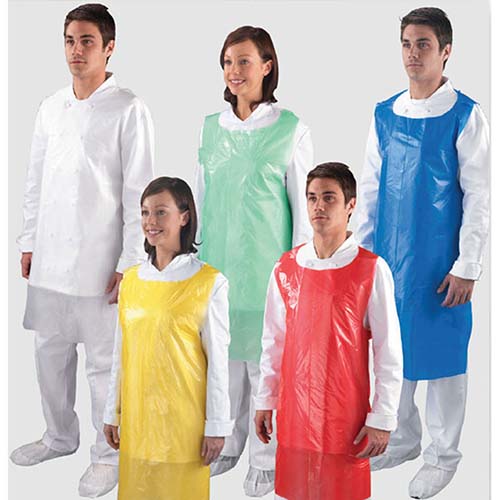 disposable coloured aprons