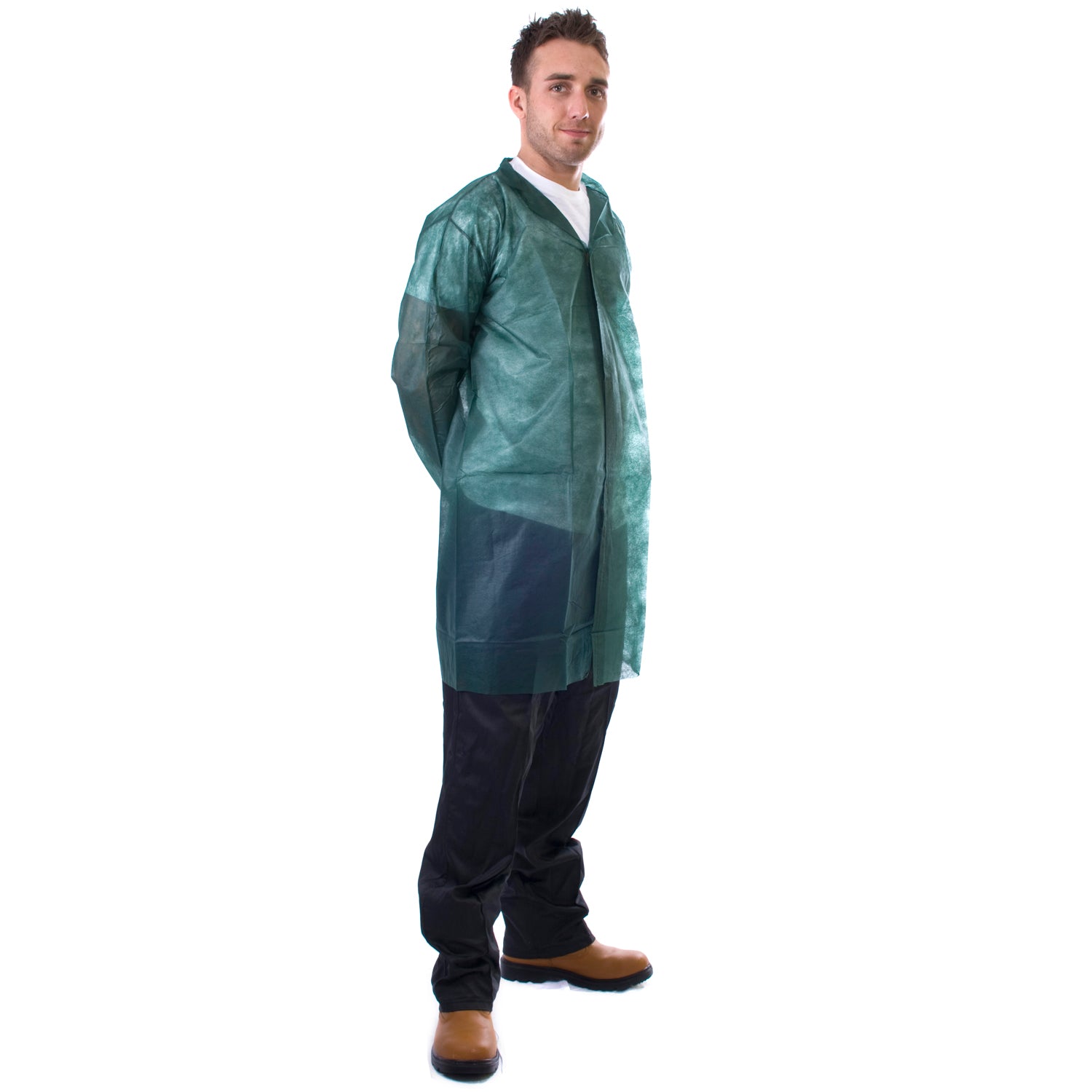 Supertouch Non Woven Visitor Coats - Velcro Fasteners - 50pieces