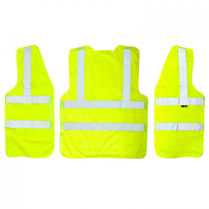 Hi Vis Pull Apart Yellow Vest - Velcro Shoulder & Sides - Class 2