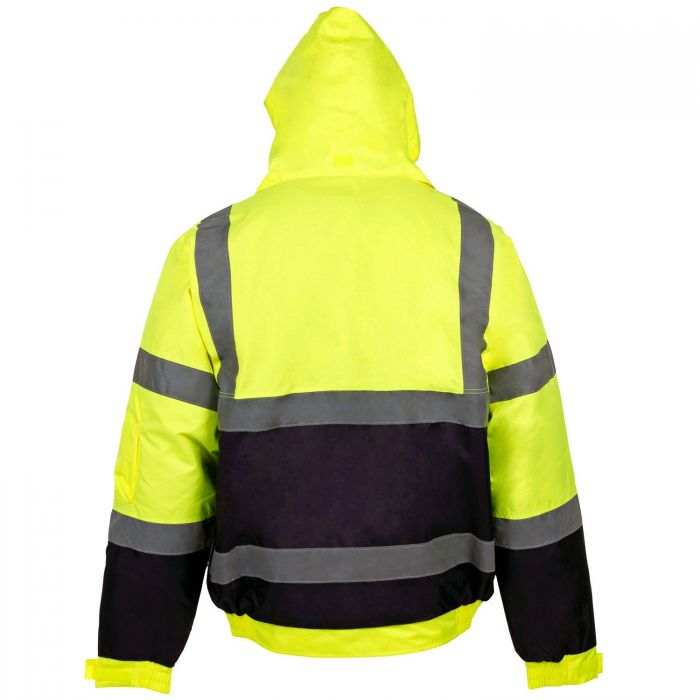 Hi Vis 2 Tone Bomber Jacket - Yellow/Blue