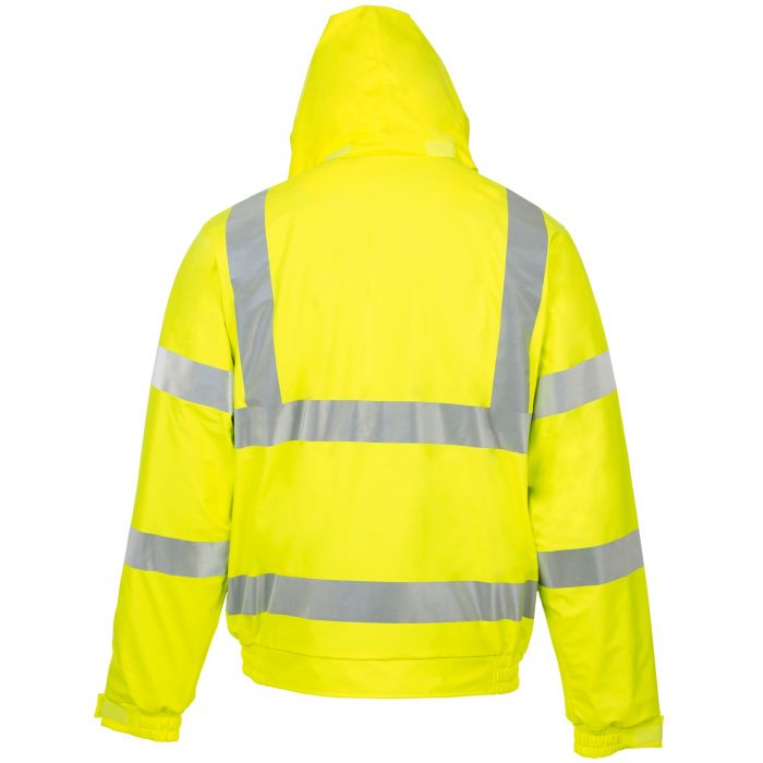 Hi Vis Storm-Flex Yellow PU Bomber Jacket