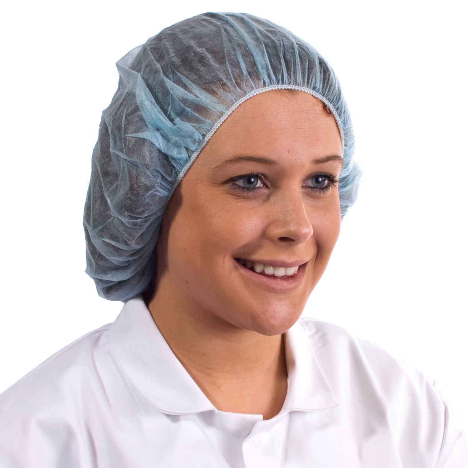 blue bouffant cap