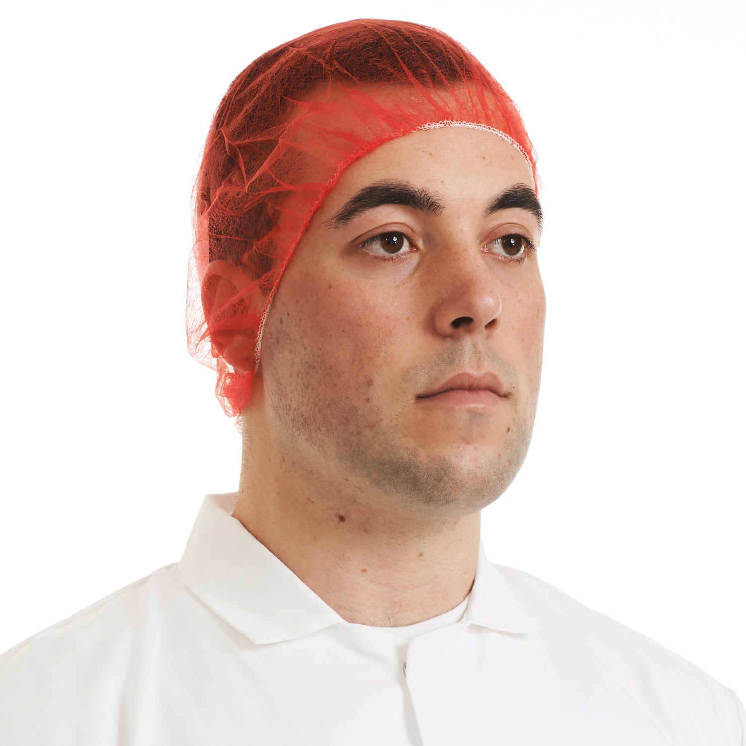 red bouffant cap