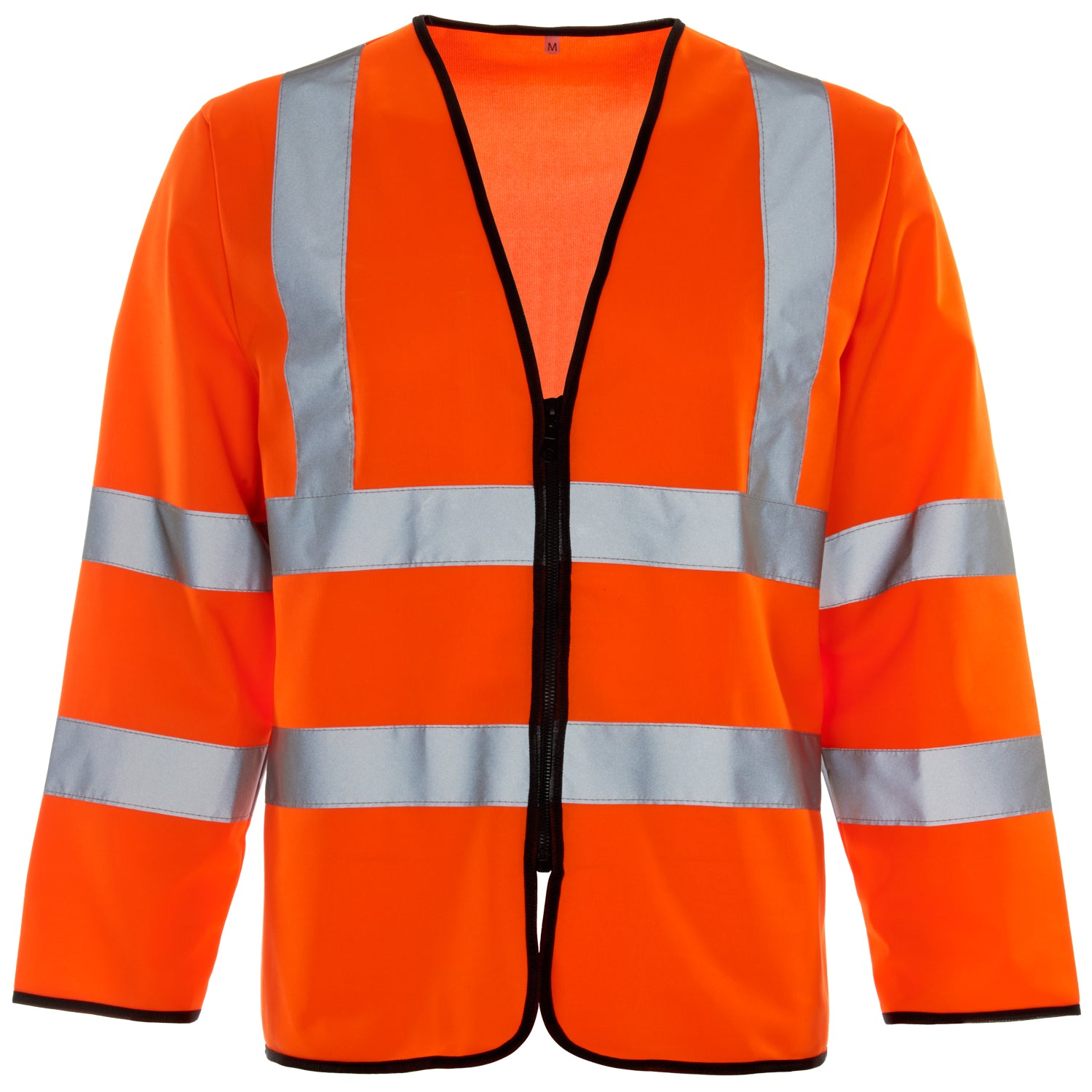Hi Vis Long Sleeved Zipped Orange Vest - Class 3