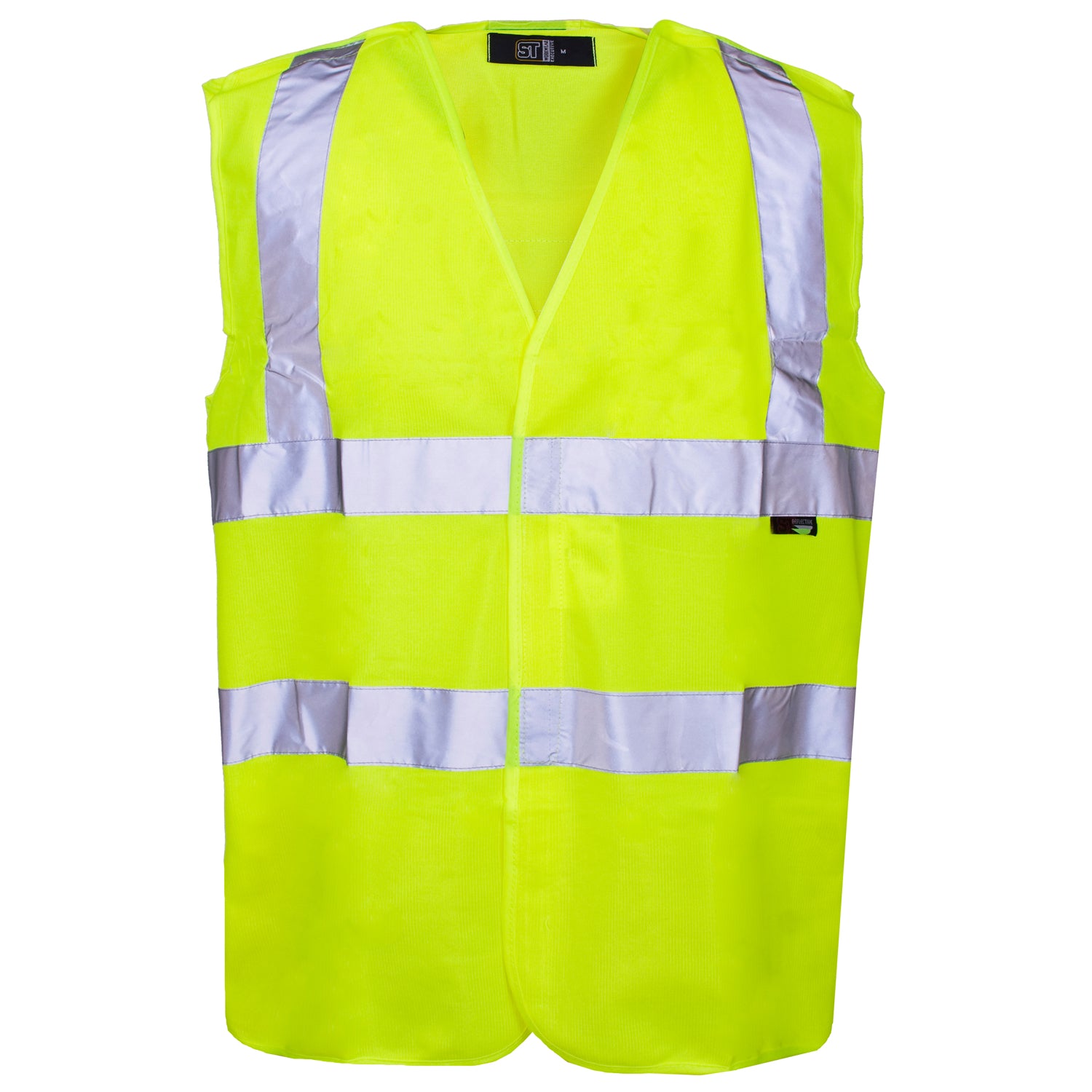 Hi Vis Pull Apart Yellow Vest - Velcro Shoulder & Sides - Class 2