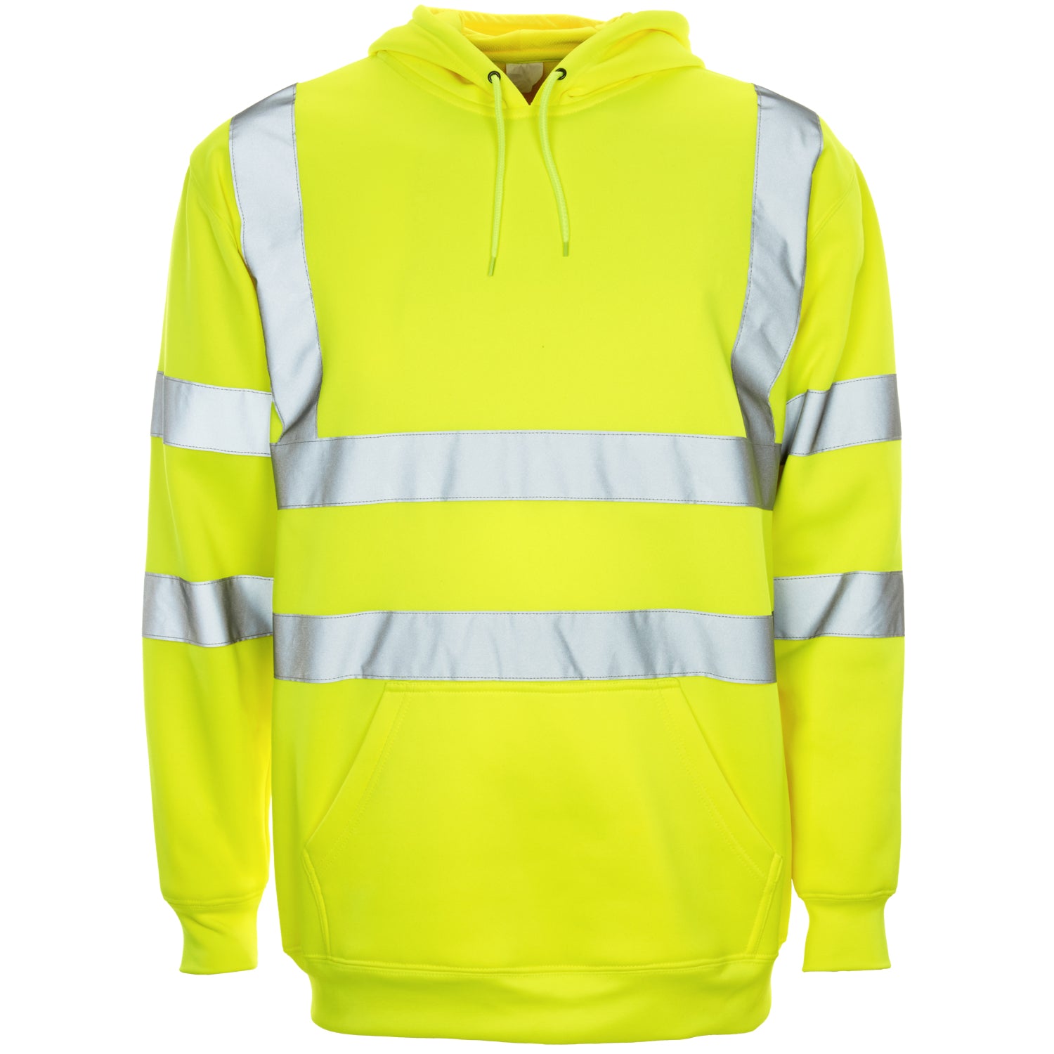 Hi Vis Yellow Hooded Pull Over - Class 3