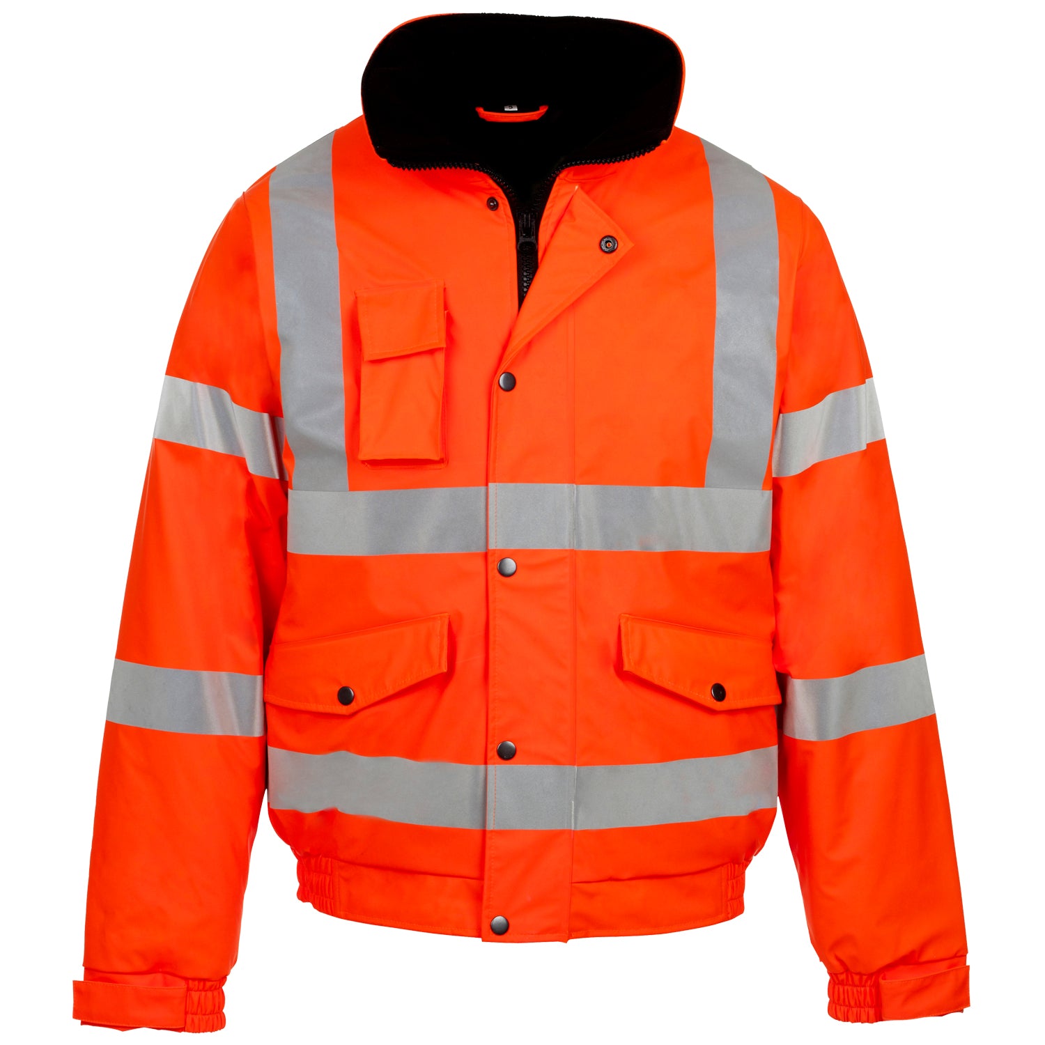 Hi Vis Storm-Flex Orange PU Bomber Jacket