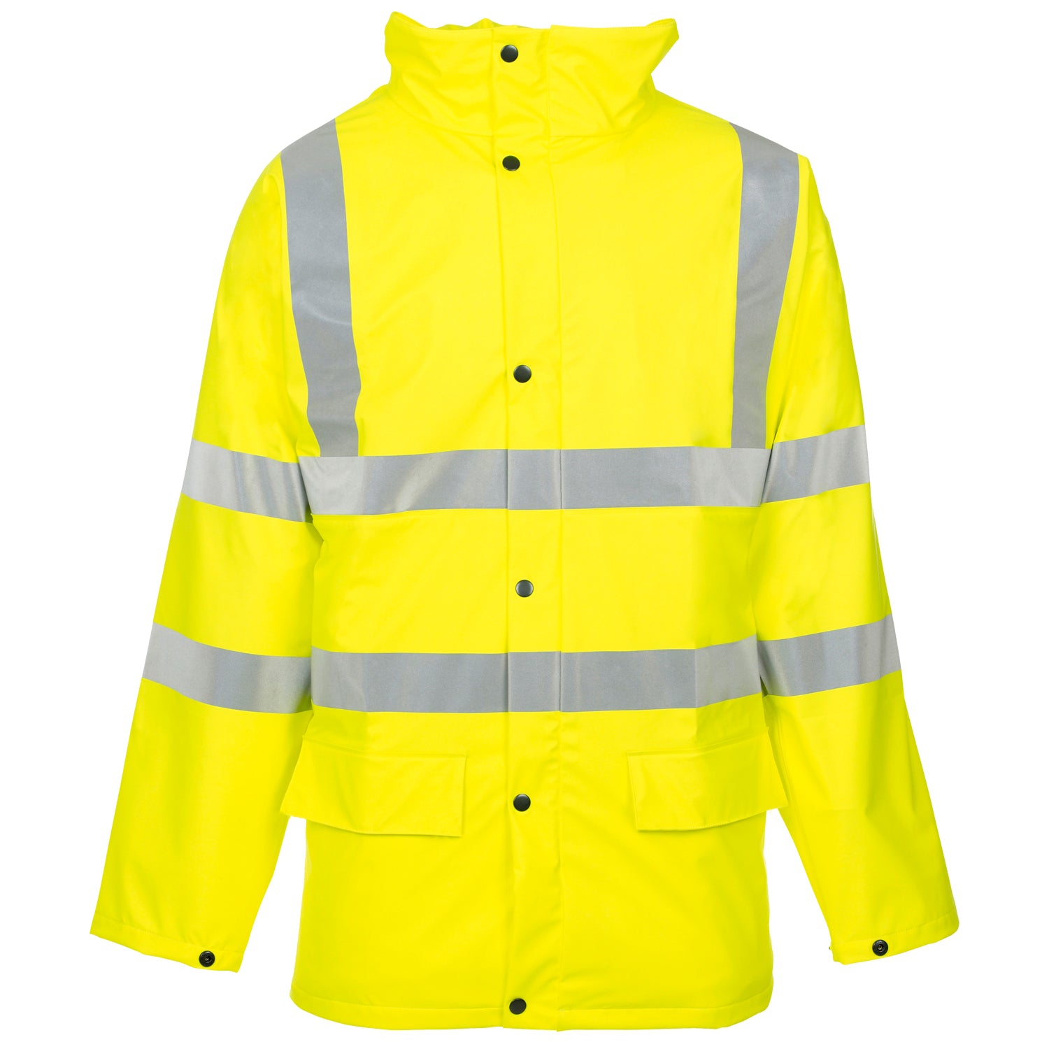 yellow padded hi vis parka