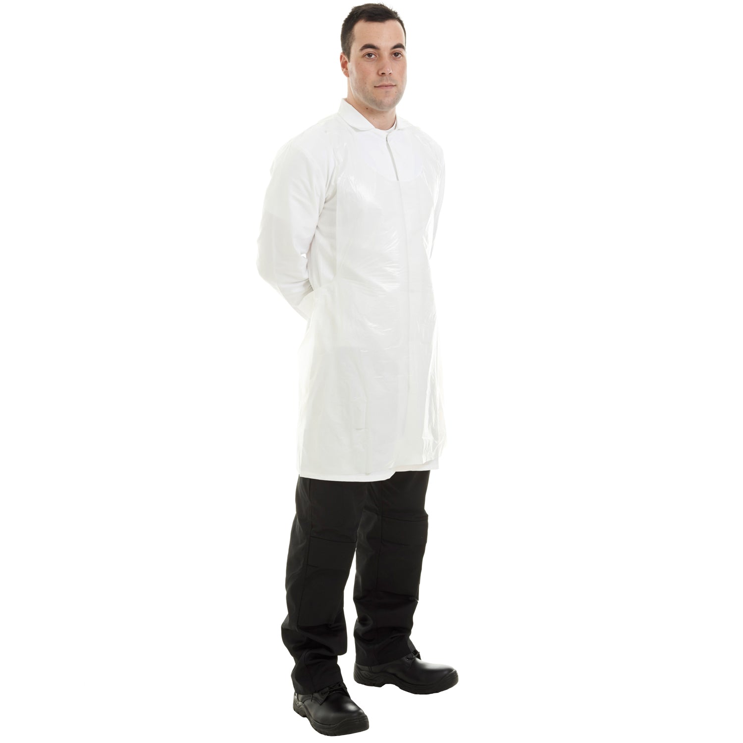PE Disposable Apron On A Roll - 20mu Thick - 5 x Rolls Of 200 Per Case