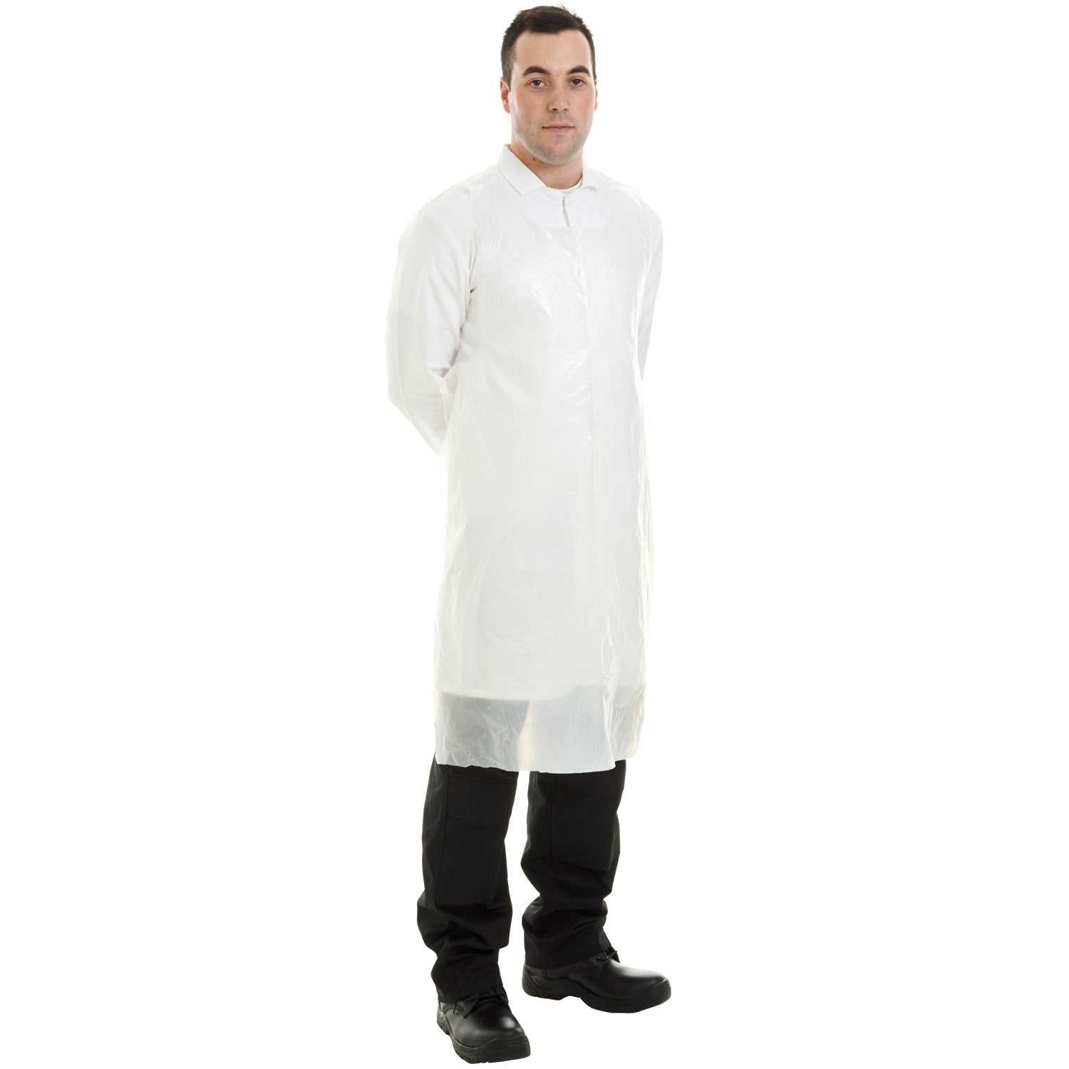 PE Disposable Apron On A Roll - 20mu Thick - 5 x Rolls Of 200 Per Case