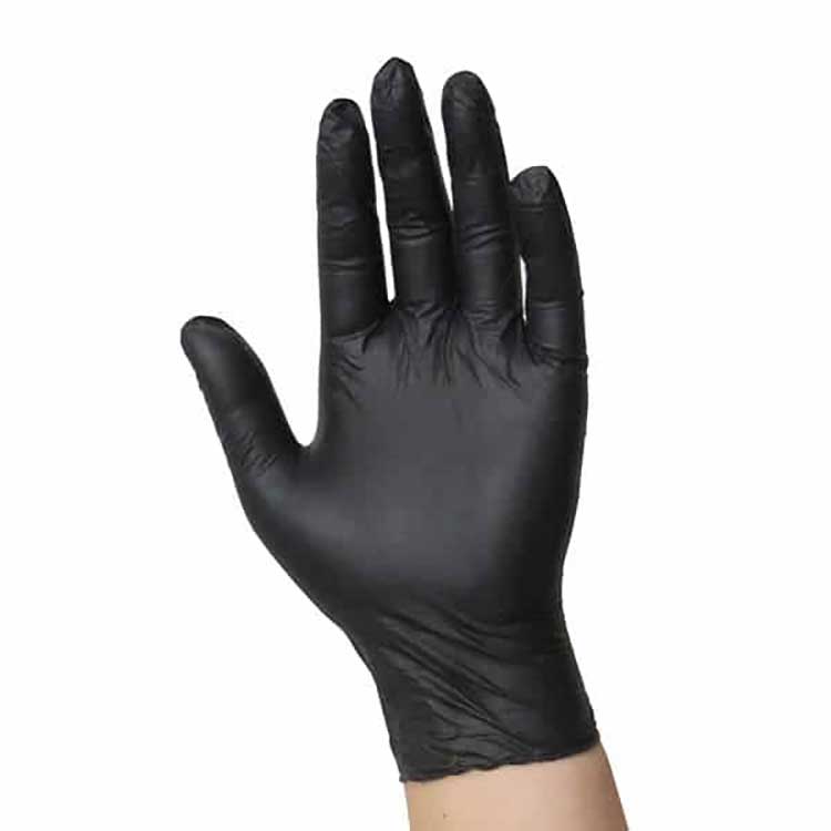 Safetouch Powder Free Black Nitrile Gloves (Box Of 100) – careppe