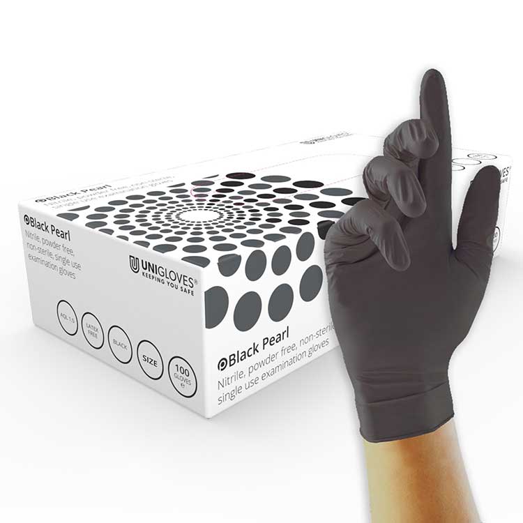 black pearl powder free nitrile gloves