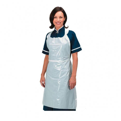 white disposable economy aprons