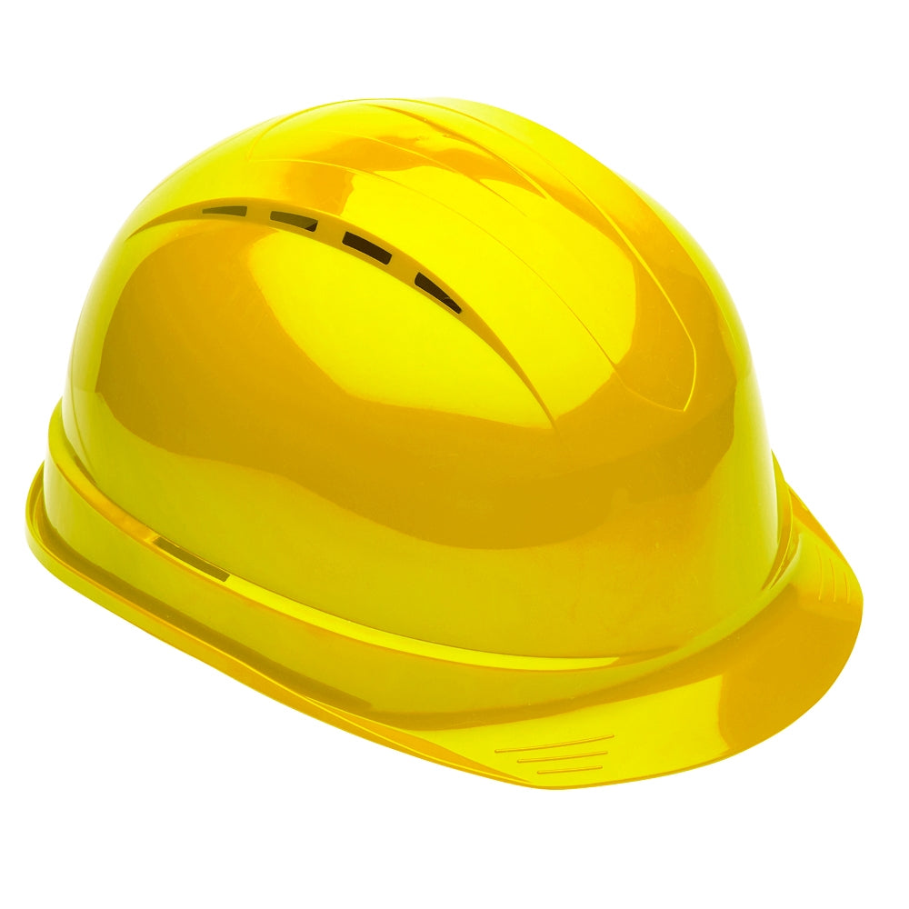 yellow basic safety helmet