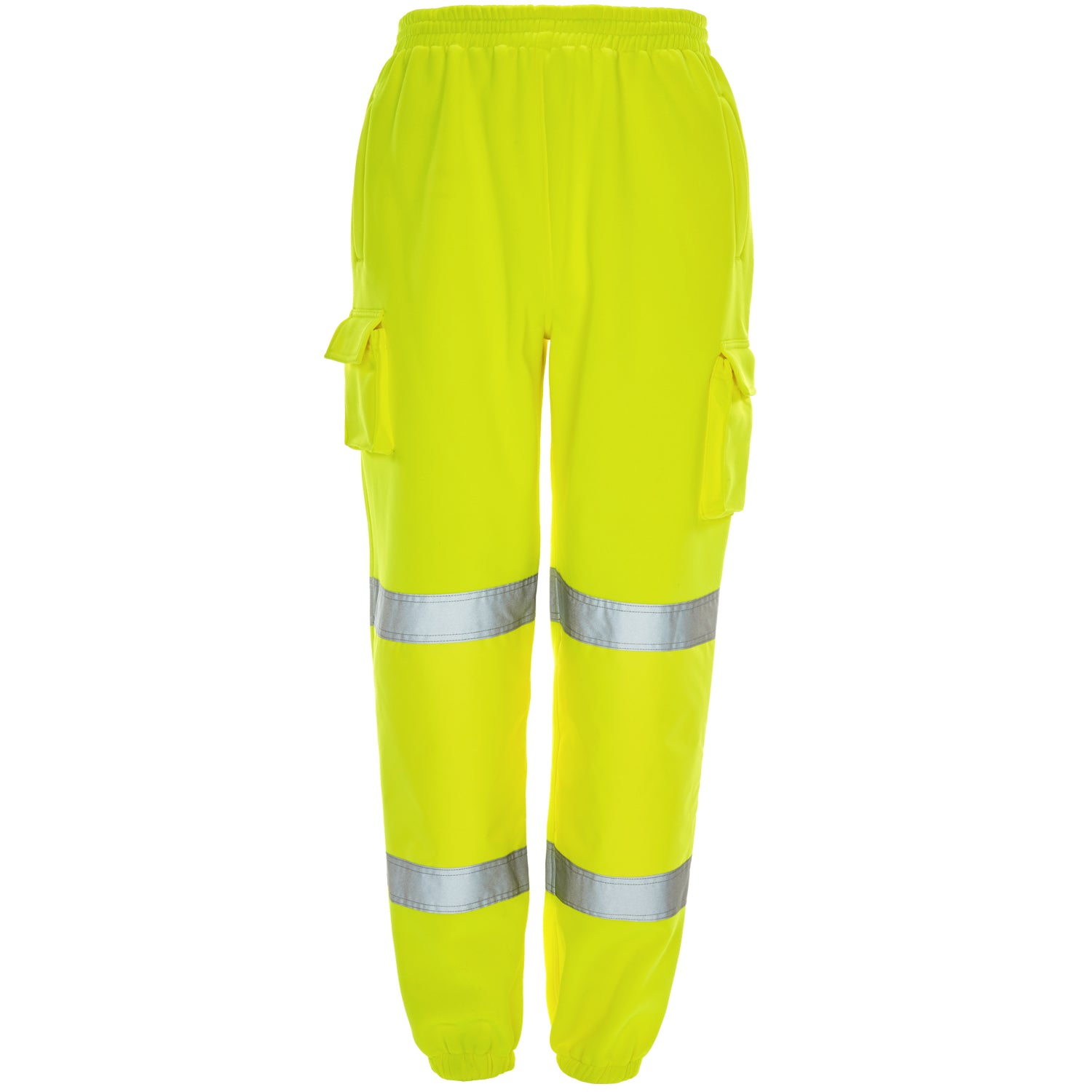 Hi Vis Yellow Jogging Trousers - 2 Band