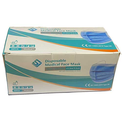 box of 50 disposable face masks