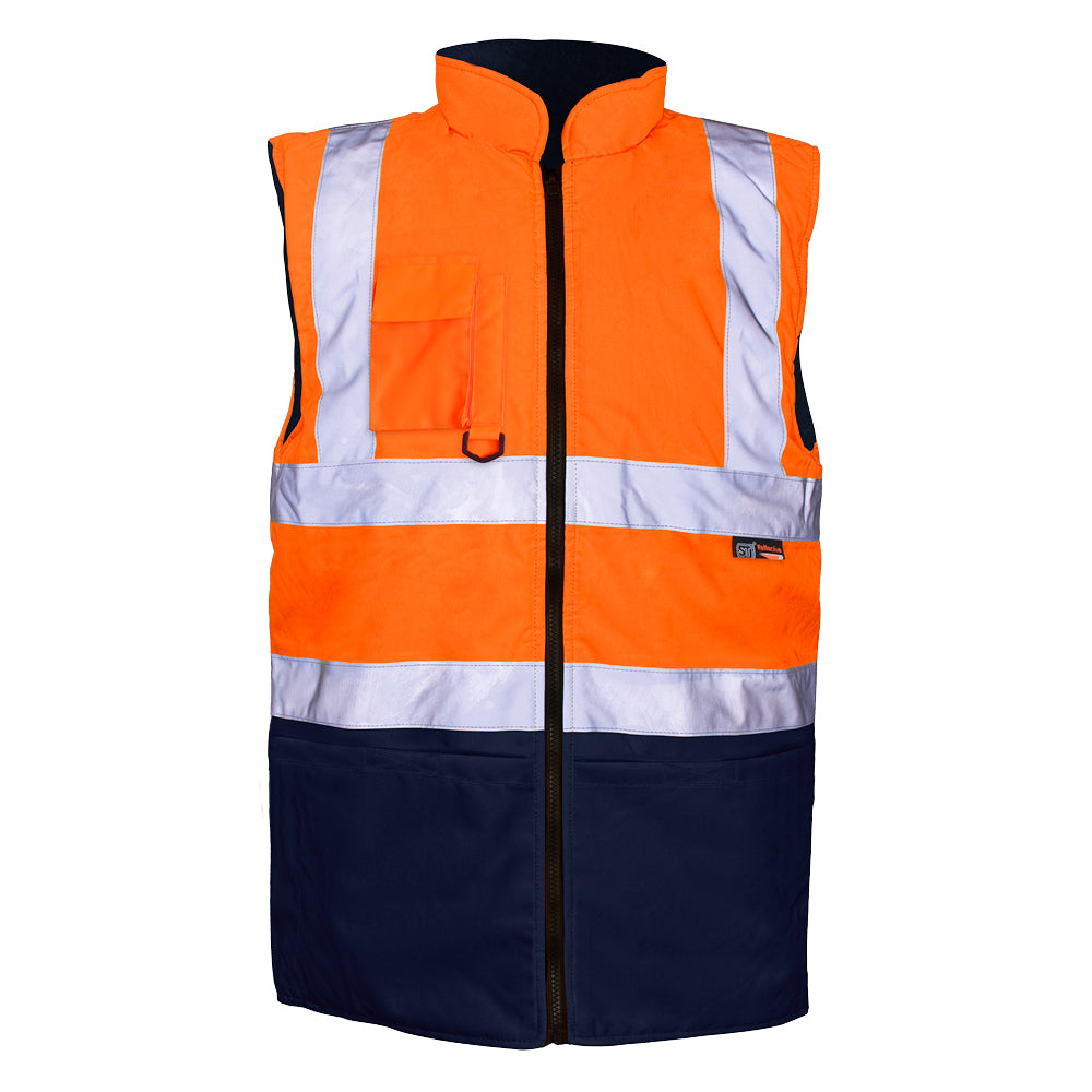 Hi Vis 2-Tone Bodywarmer – Orange/Navy