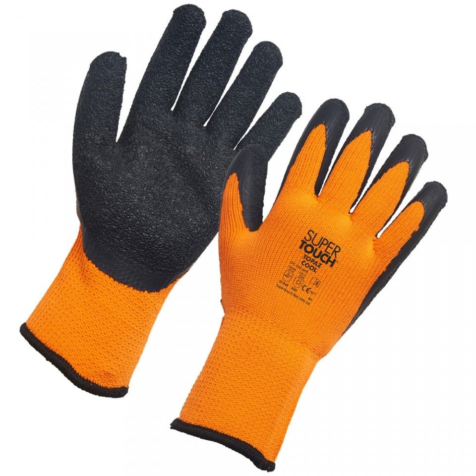 topaz cool gloves orange / black