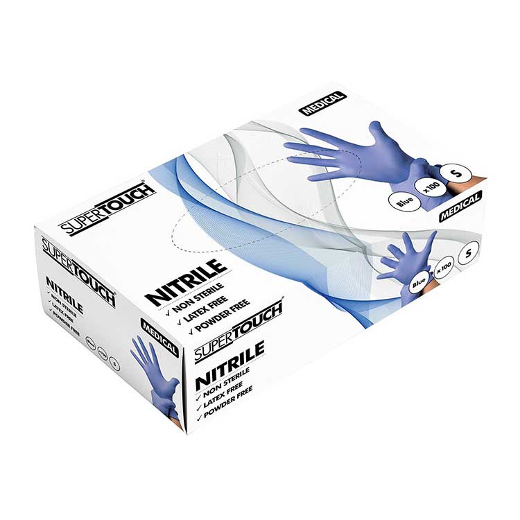 supertouch purple nitrile gloves