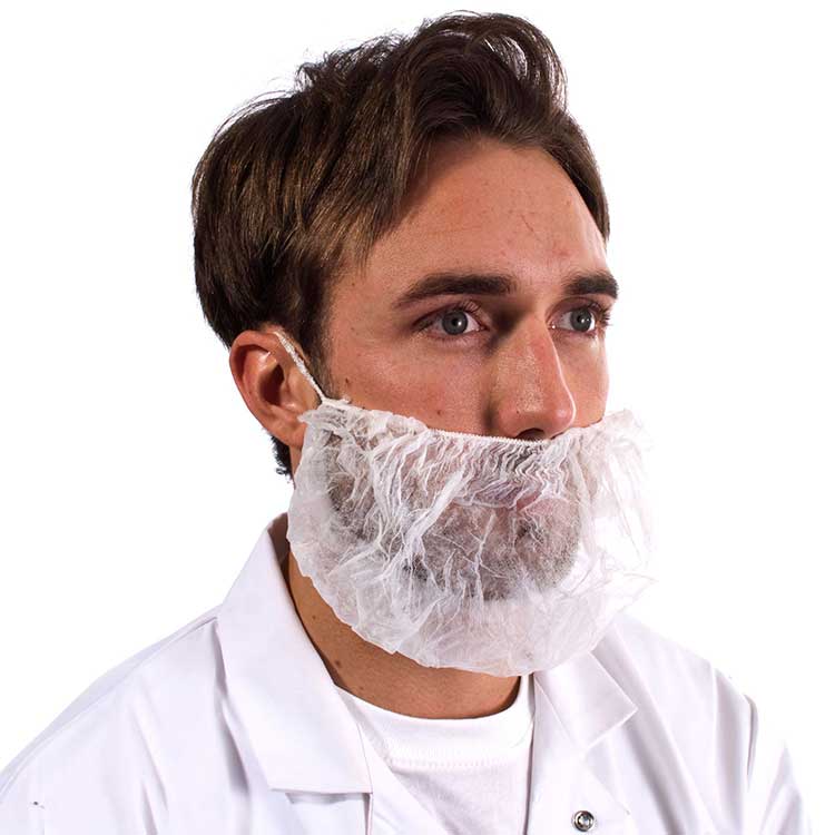 white supertouch beard covers
